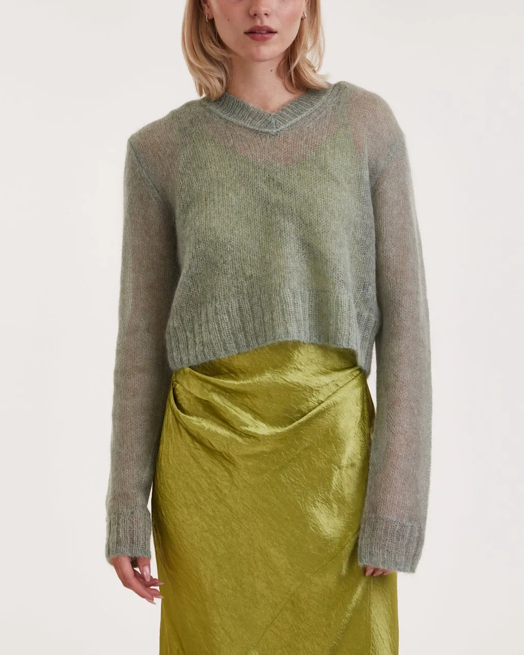 Acne Studios   Sweater Mohair  Sage 